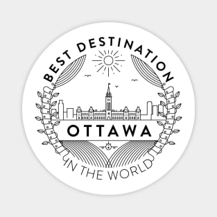 Ottawa Minimal Badge Design Magnet